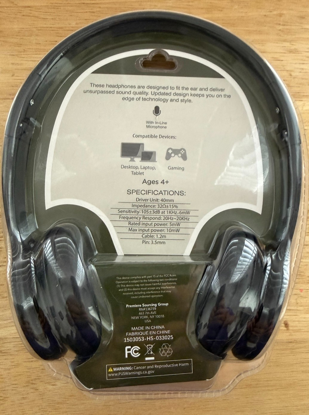 Locker Club Headphones 4+ Kids Black- Studio Grade New