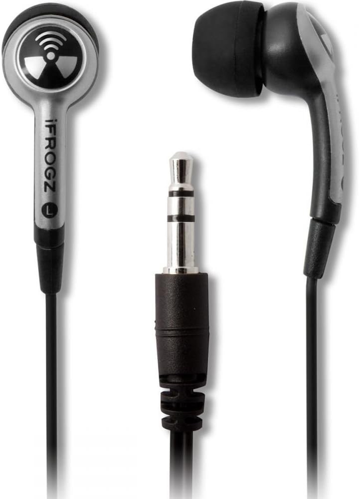 iFrogz EarPollution Plugz In-Ear Earbuds Headphones with Microphone – Silver NEW
