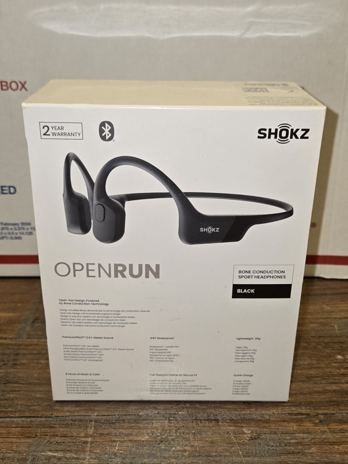 New & Sealed! AfterShokz SHOKZ In-Ear Bluetooth Headphones Black Model S803