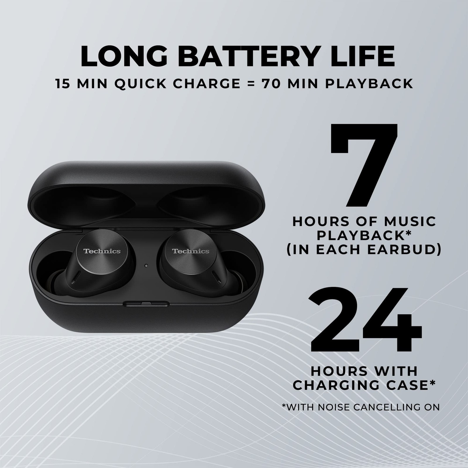 Wireless Earbuds |Technics HiFi True|CASE AND BUDS ONLY|LFT BUD NOT PAIRING|106