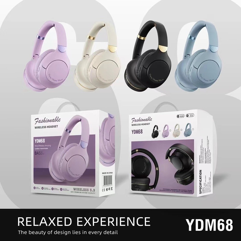 Blue YDM68 Bluetooth 5.3 Gaming Headphones Hi-Res Audio Over-Ear Wireless