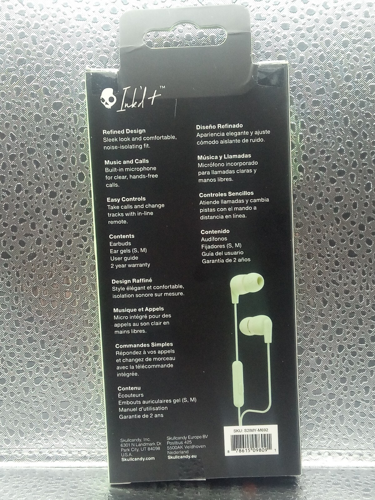 Skullcandy Ink’d + Earbuds With Microphone (Fresh Mint) S2IMY-M692