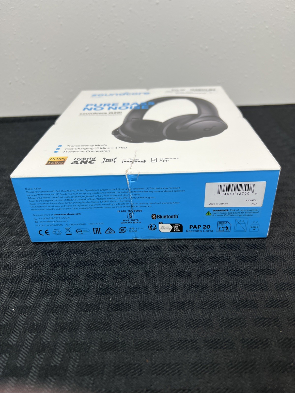 Soundcore Q20i Over Ear Hybrid Active Noise Cancelling Headphones – Black