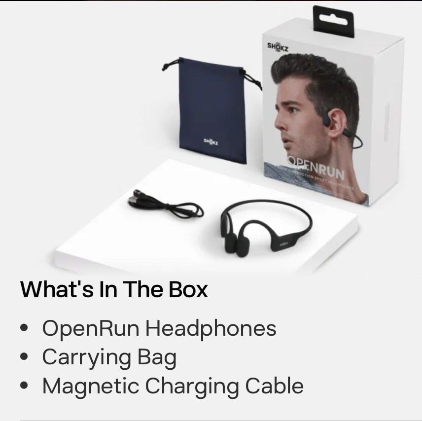 Shokz – OpenRun Wireless Bone Conduction Bluetooth Endurance Headphones S803