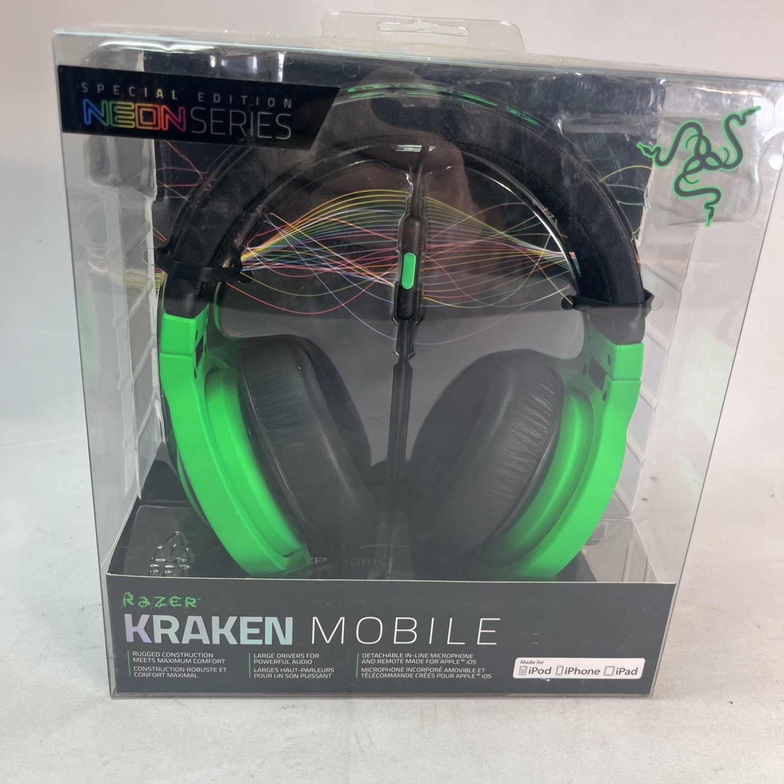 Razer Kraken Mobile Headphones Neon Green RZ04-01400100-R3U1
