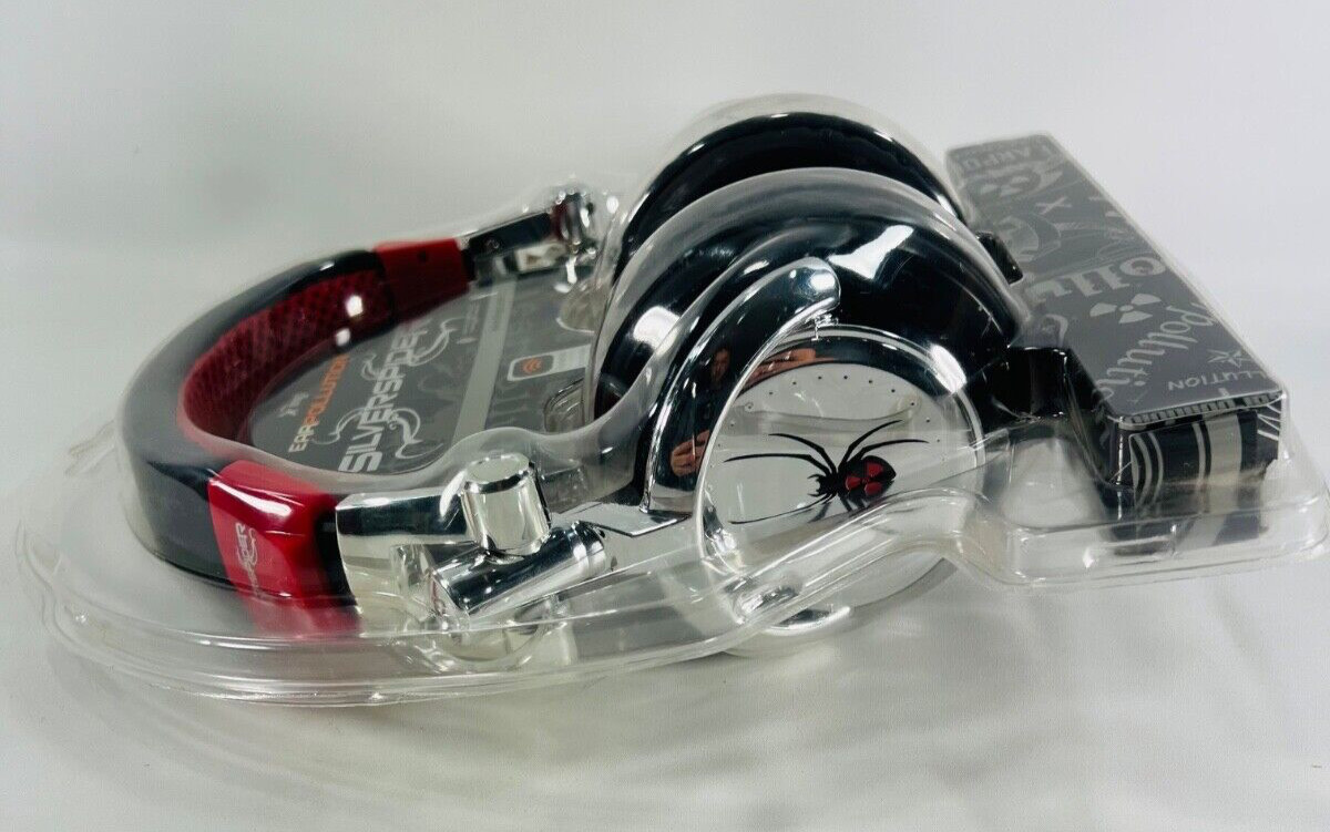 iFrogz EarPollution SilverSpider Wired Headphones w/3.5mm Jack Brand New Sealed!