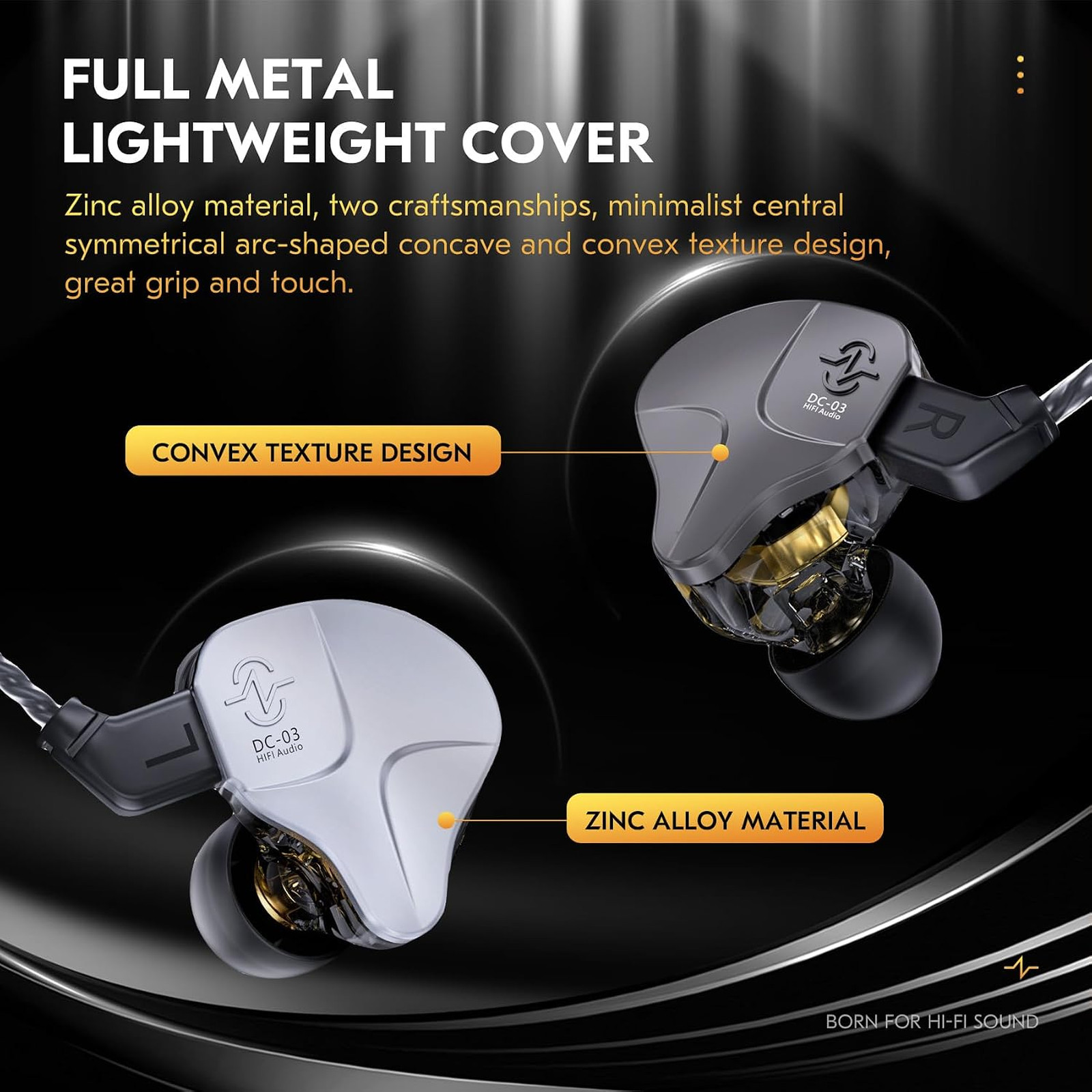 In Ear Monitor Headphones, Deep Bass Wired Earbuds, 1DD HiFi Sound Earphones for
