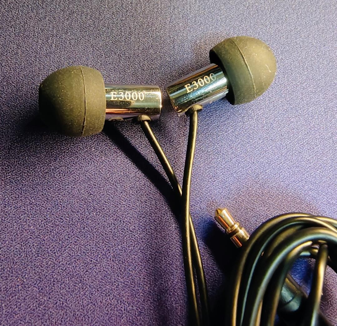 Final E3000 Dynamic Hi-Res Wired Earphones 3.5mm Tested Working Japan