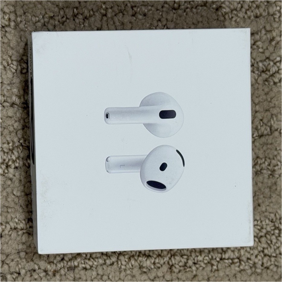 Apple AirPods 4 Wireless Bluetooth In-Ear Earbuds, White, 2020s