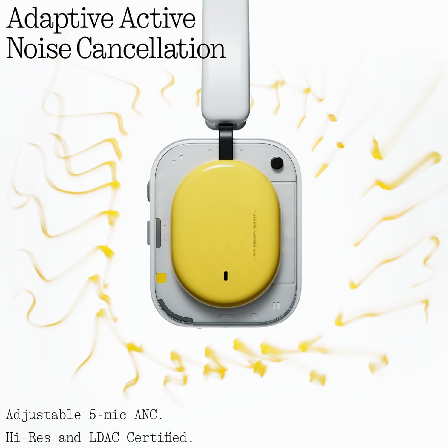 Headphone (A) 2026 New, Adaptive Active Noise Cancelling Headphones, Wireless ov