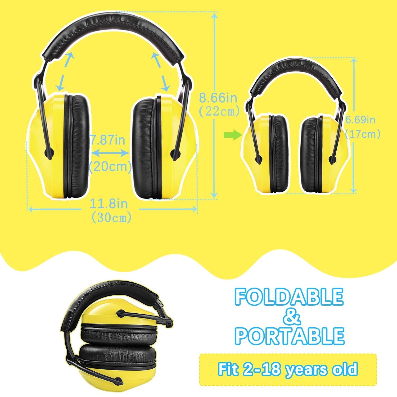 Kids Noise Cancelling Headphones 3 Pack – Ear Protection for Concerts, Events, F