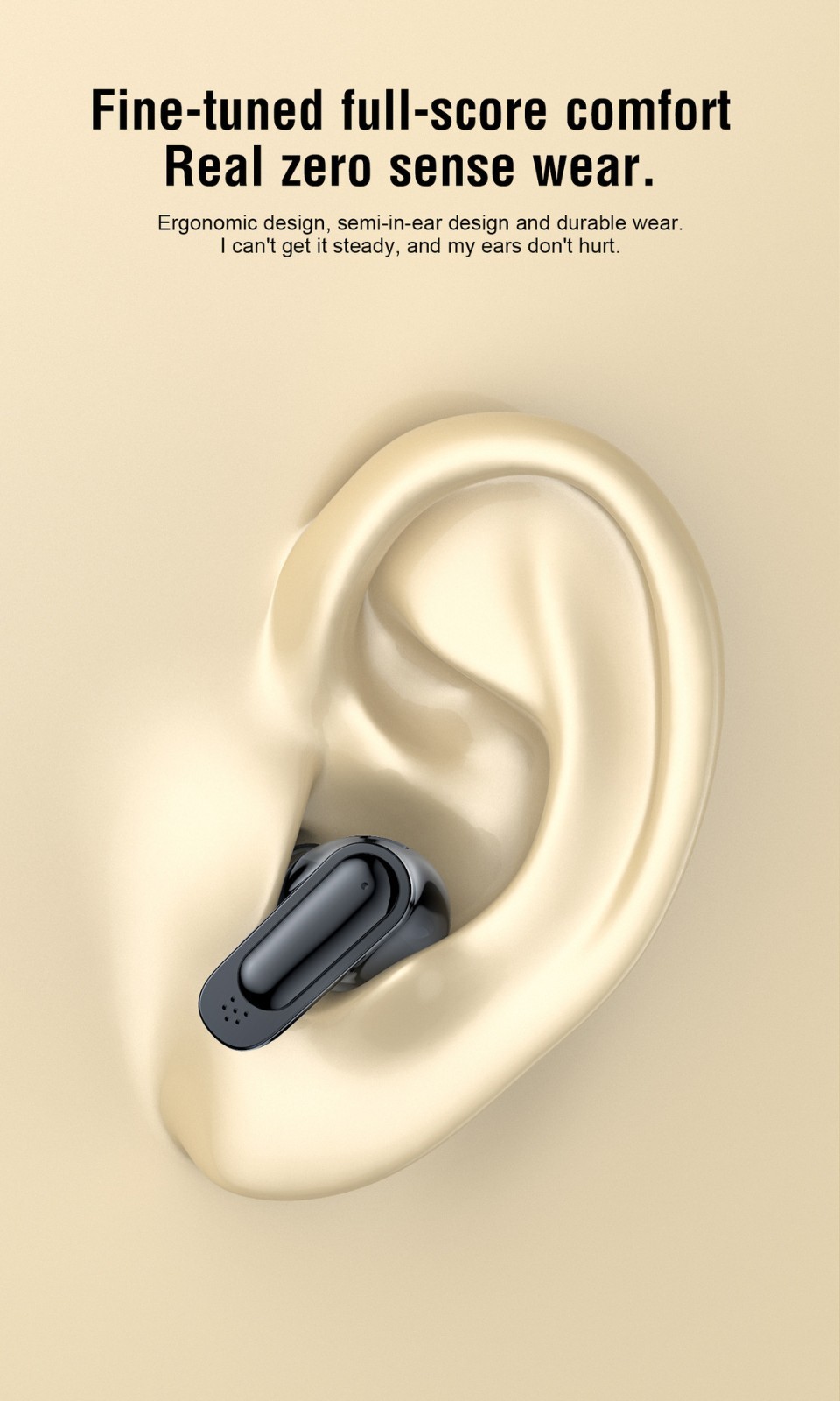 BOSECXT TWS Earbuds Bluetooth 5.3 ANC Wireless Headphones Smart Touch Screen