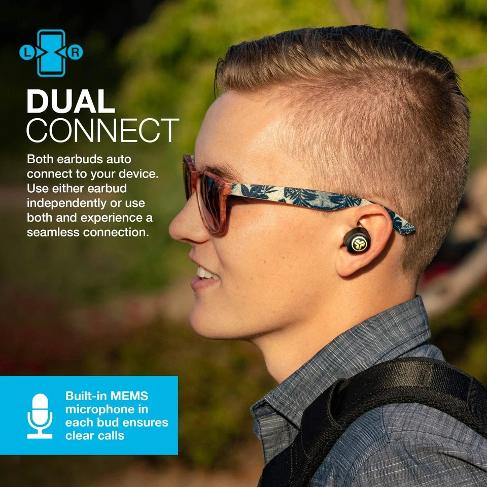 ⚡SHIPS SAME DAY⚡ JLab JBuds Air Icon True Wireless Bluetooth Earbuds [Excellent]