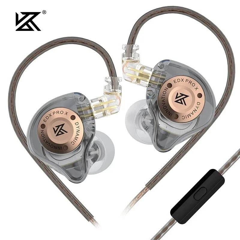 KZ EDX Pro X Single Dynamic Driver In-Ear Monitor HiFi Earphones with OFC Cable