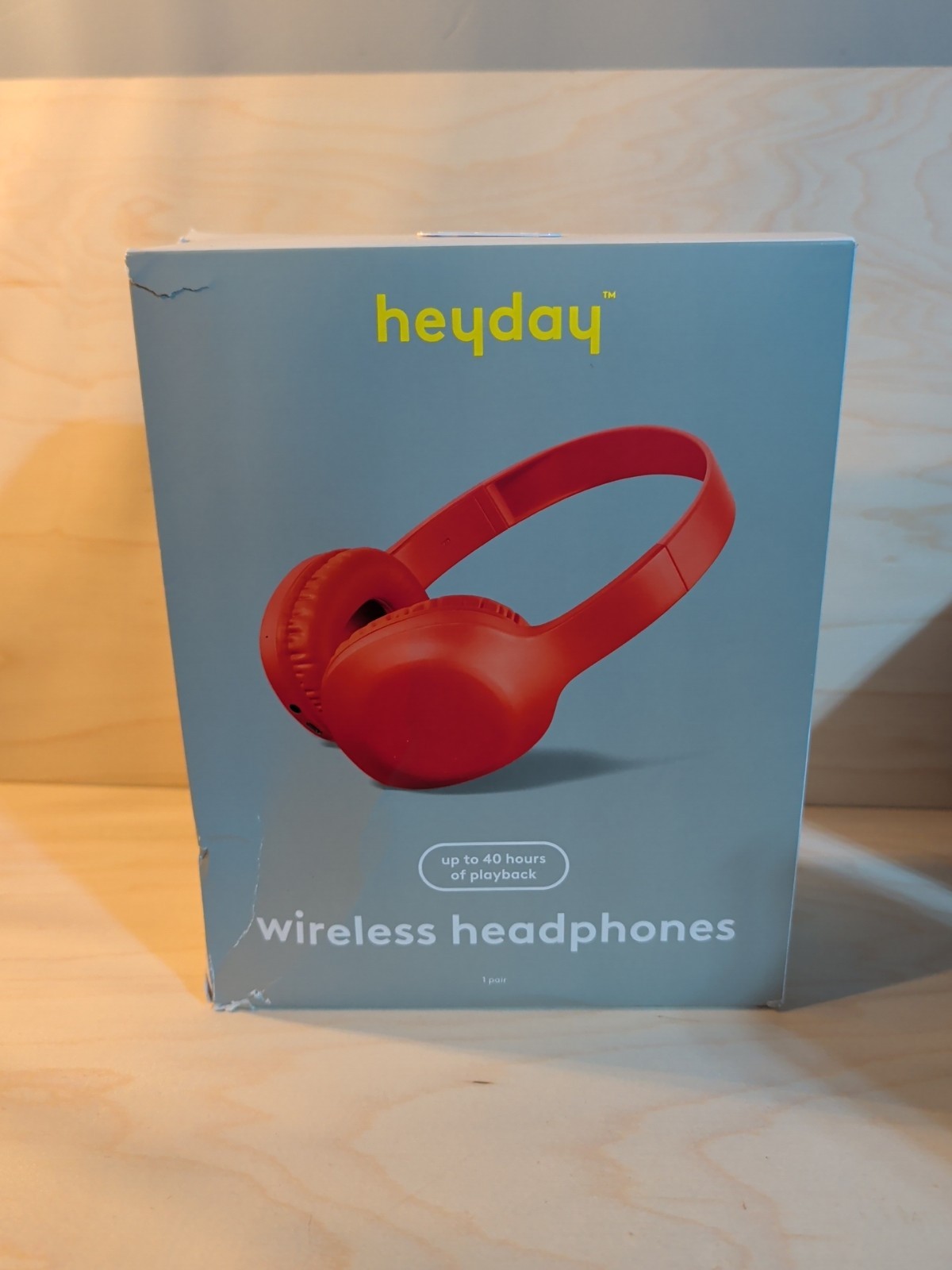Heyday Wireless On-Ear Headphones – Bluetooth, 40 Hr Playtime, New Sealed