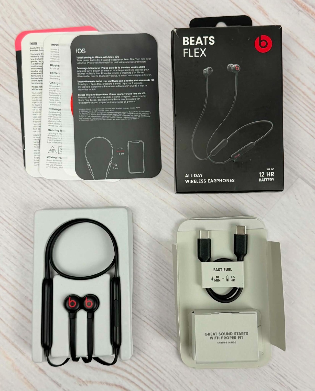 Beats Flex by Dr. Dre Wireless Headphones – Black – A2295 MYMC2LL/A