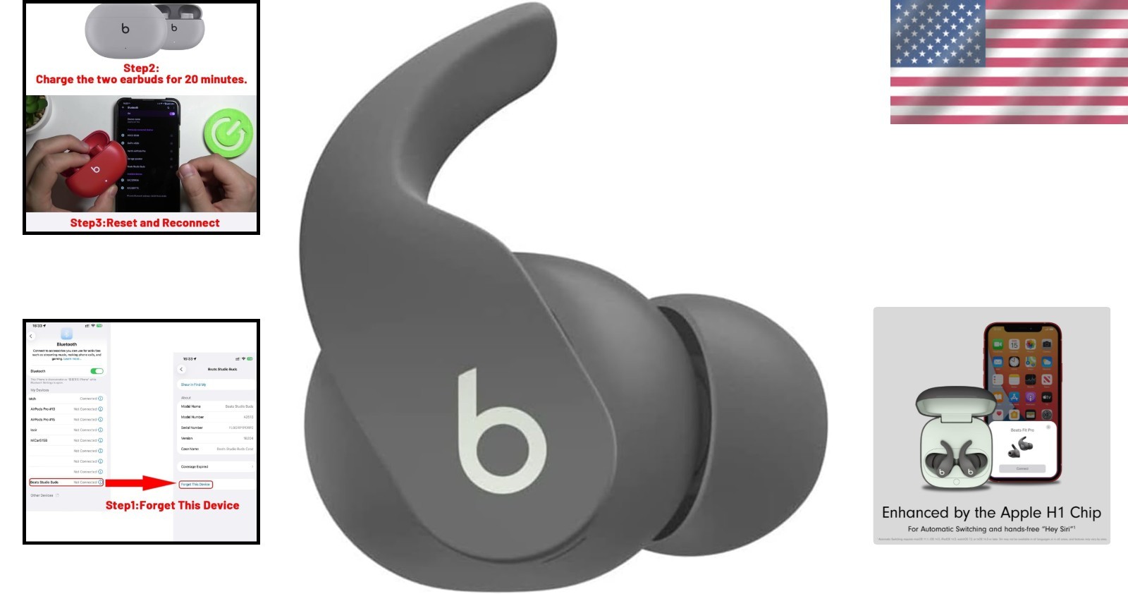 Beats Fit Pro Earpiece Replacement – Sage Gray