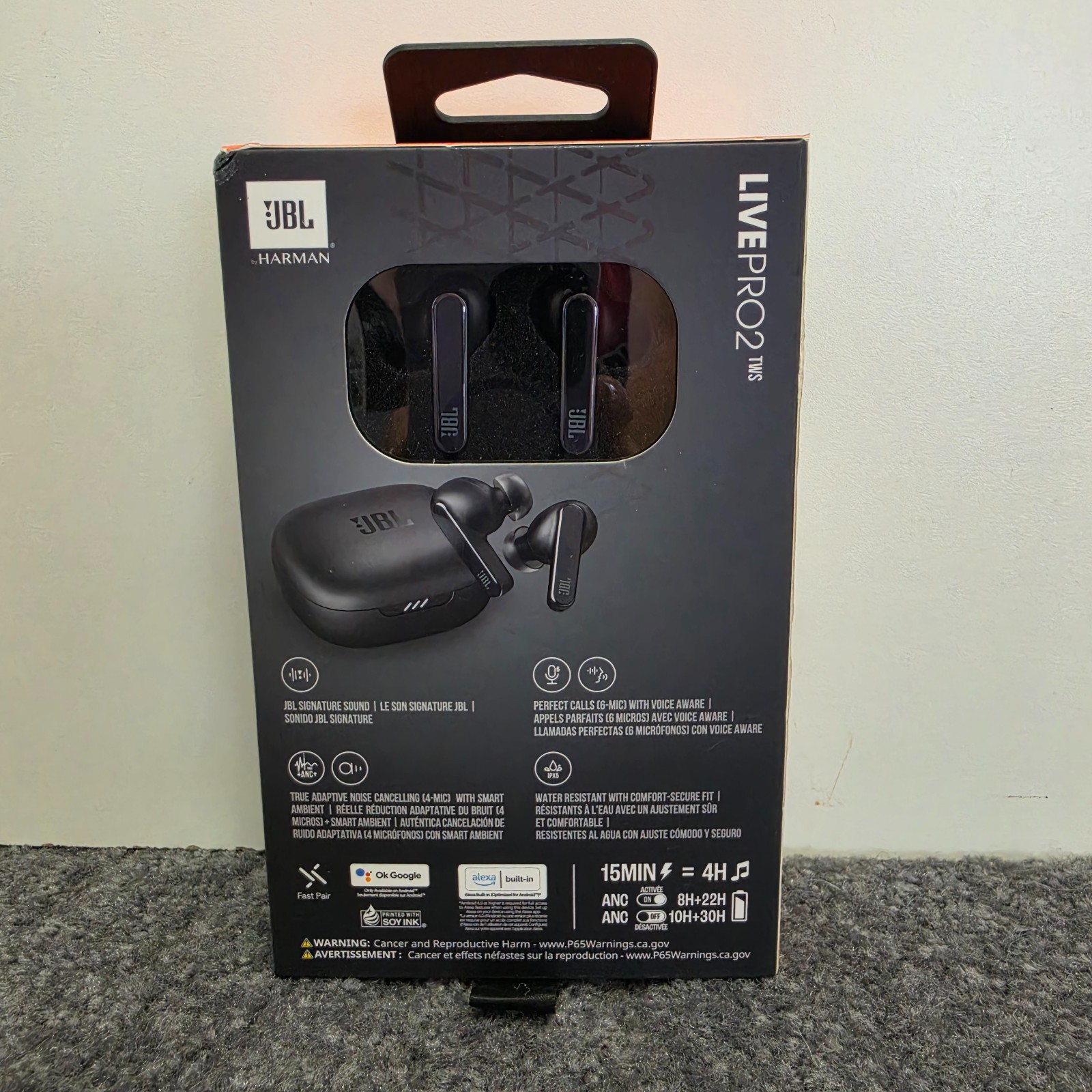 JBL Live Pro 2 True Wireless Noise Cancelling Earbuds, Wireless Charging