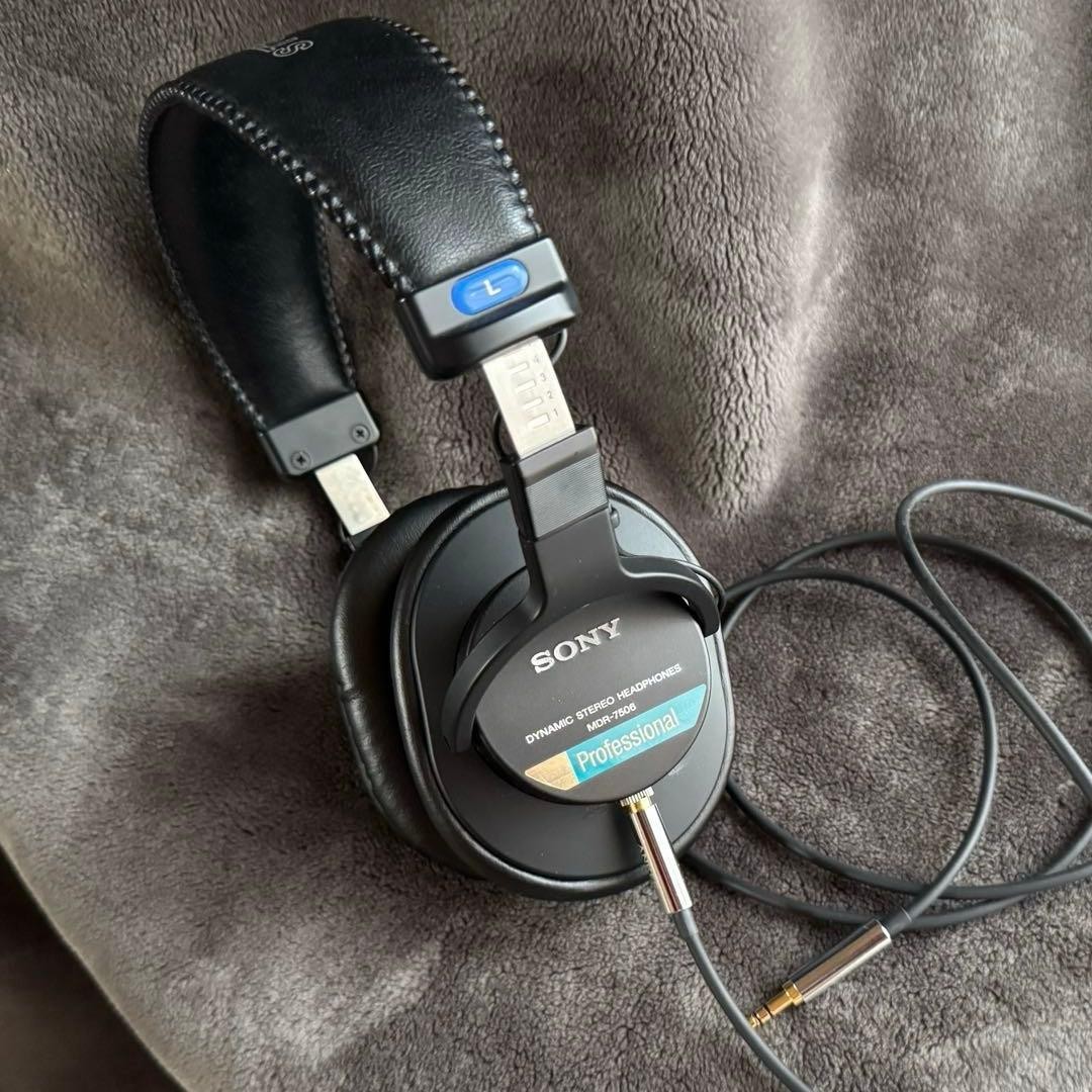 Sony MDR-7506 Studio Monitor Headphones Modified 3.5mm Jack Tested Japan