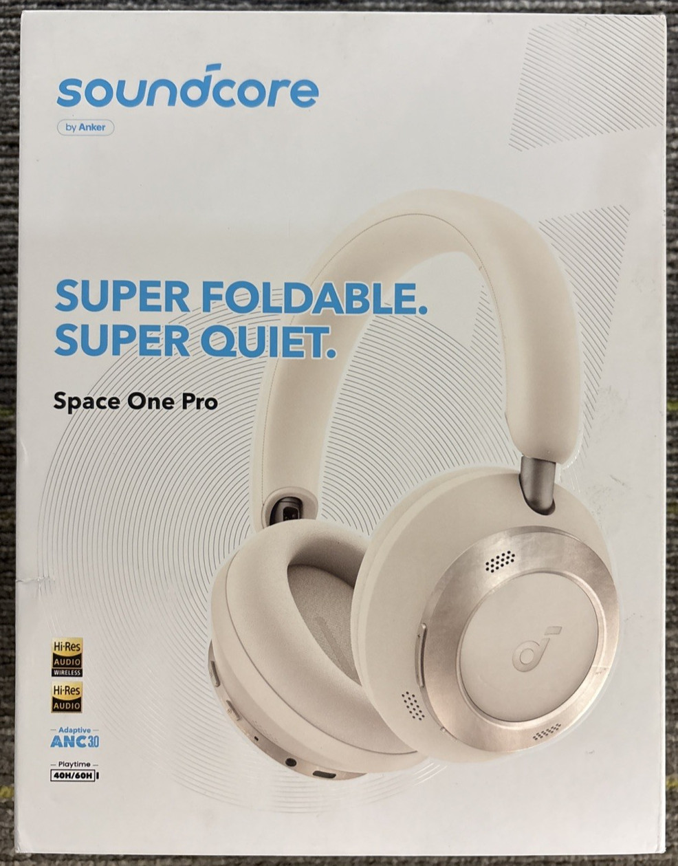 Soundcore Space One Pro Over Ear Headphones Adaptive ANC, Hi-Res Audio