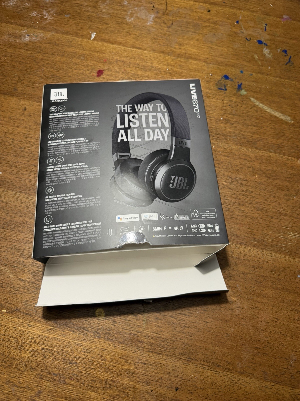 JBL Tune 500BT Bluetooth On-Ear Headphones – Black