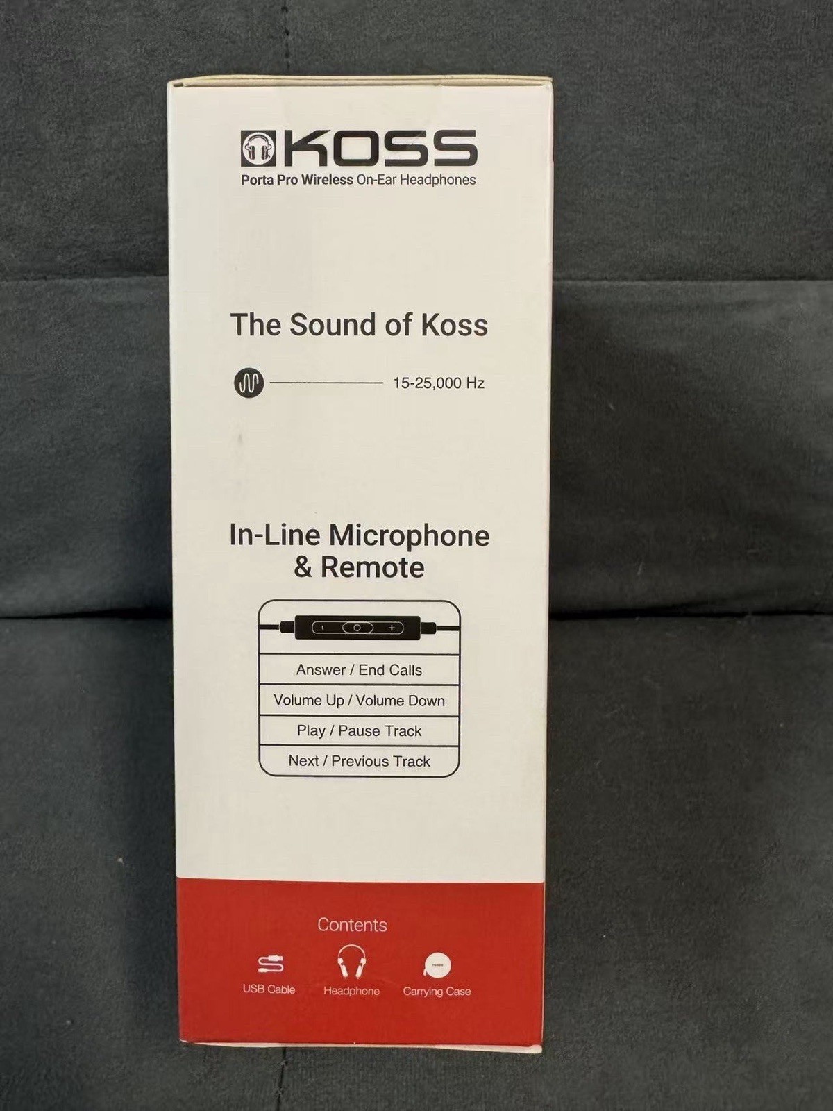 Koss PORTA Pro Black on Ear Headphones With Case Black