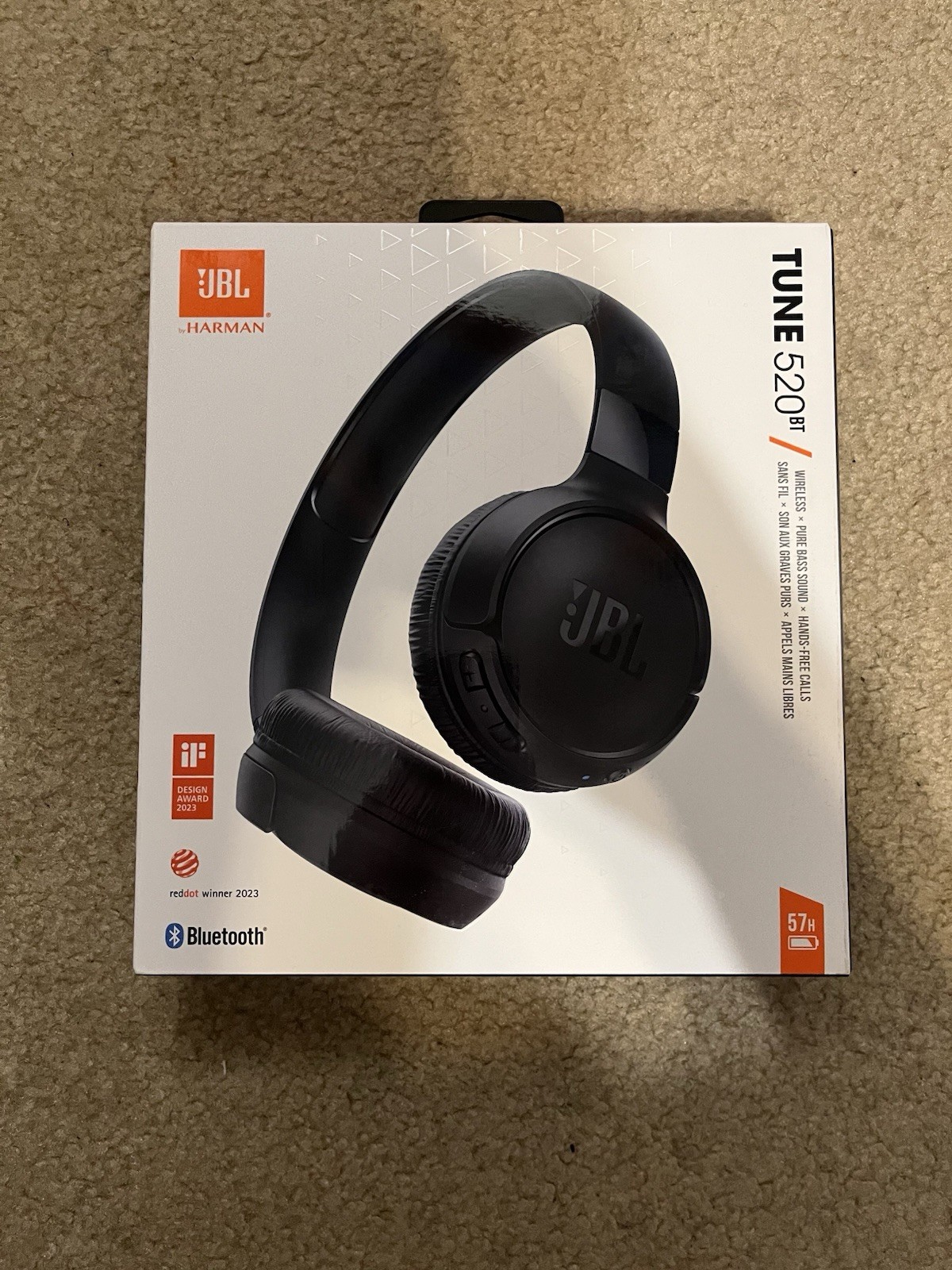 JBL Tune 520 Bluetooth Headphones – NEW (Sealed)