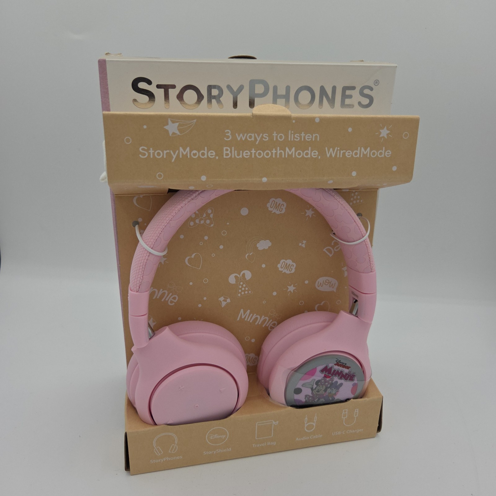 StoryPhones Storytelling Headphones for Kids – Pink – Wireless & Safe Audio