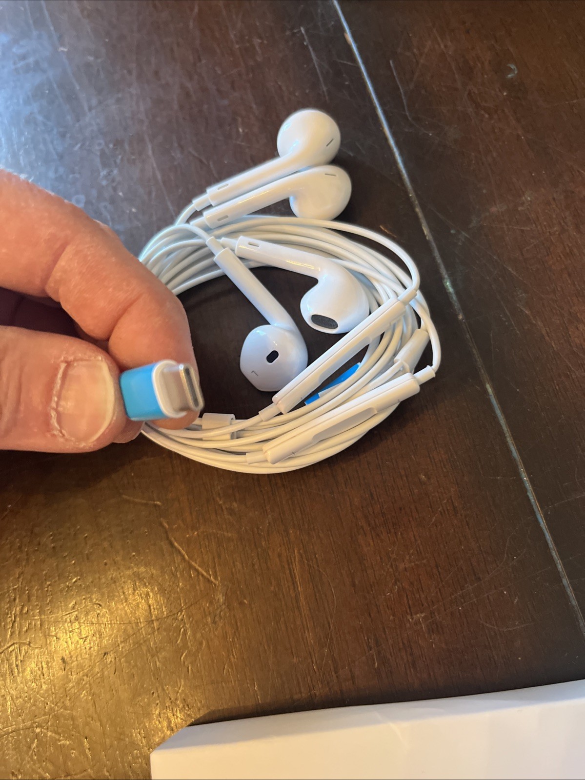 Wired Headphones Two Piece USB C White