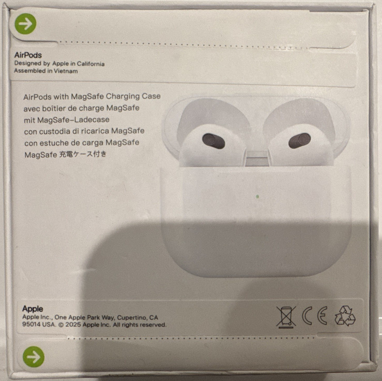 Apple AirPods 3rd Generation Wireless MagSafe Charging Case White MME73AM/A