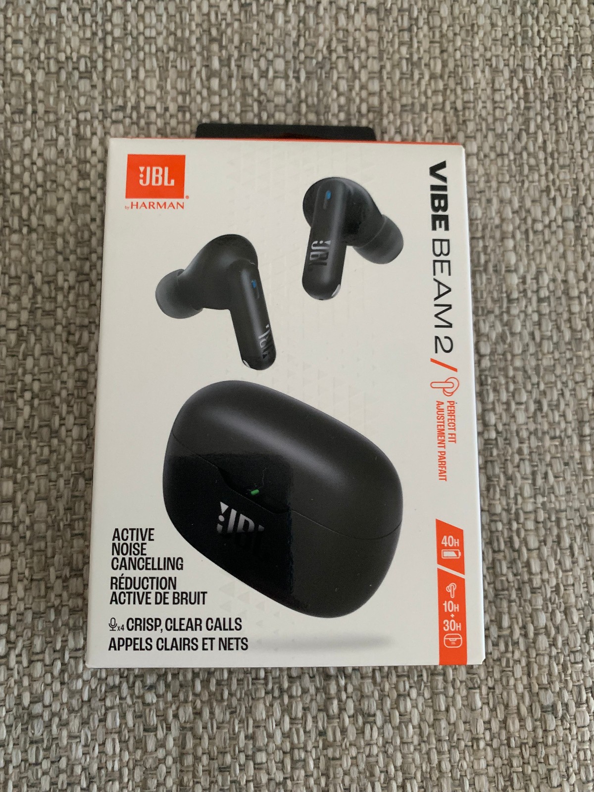 JBL Vibe Beam 2 True Wireless Noise Cancelling Earbuds Black New Sealed