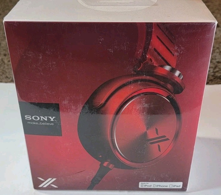 Brand New Sony MDR-X05 Simon Cowell Headband Headphones Red-Black Sealed
