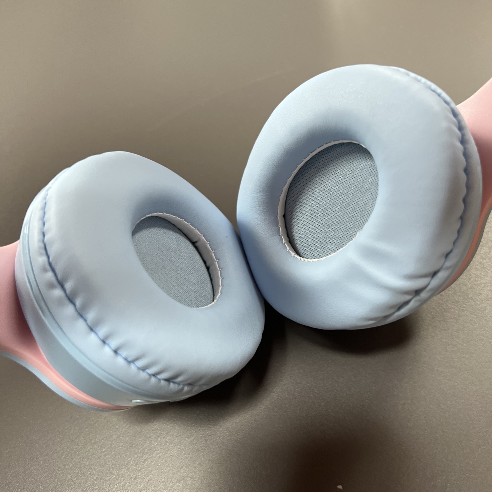 LED Adjustable Wireless Headphones Pink/blue Kids Adults Fold Up To Store