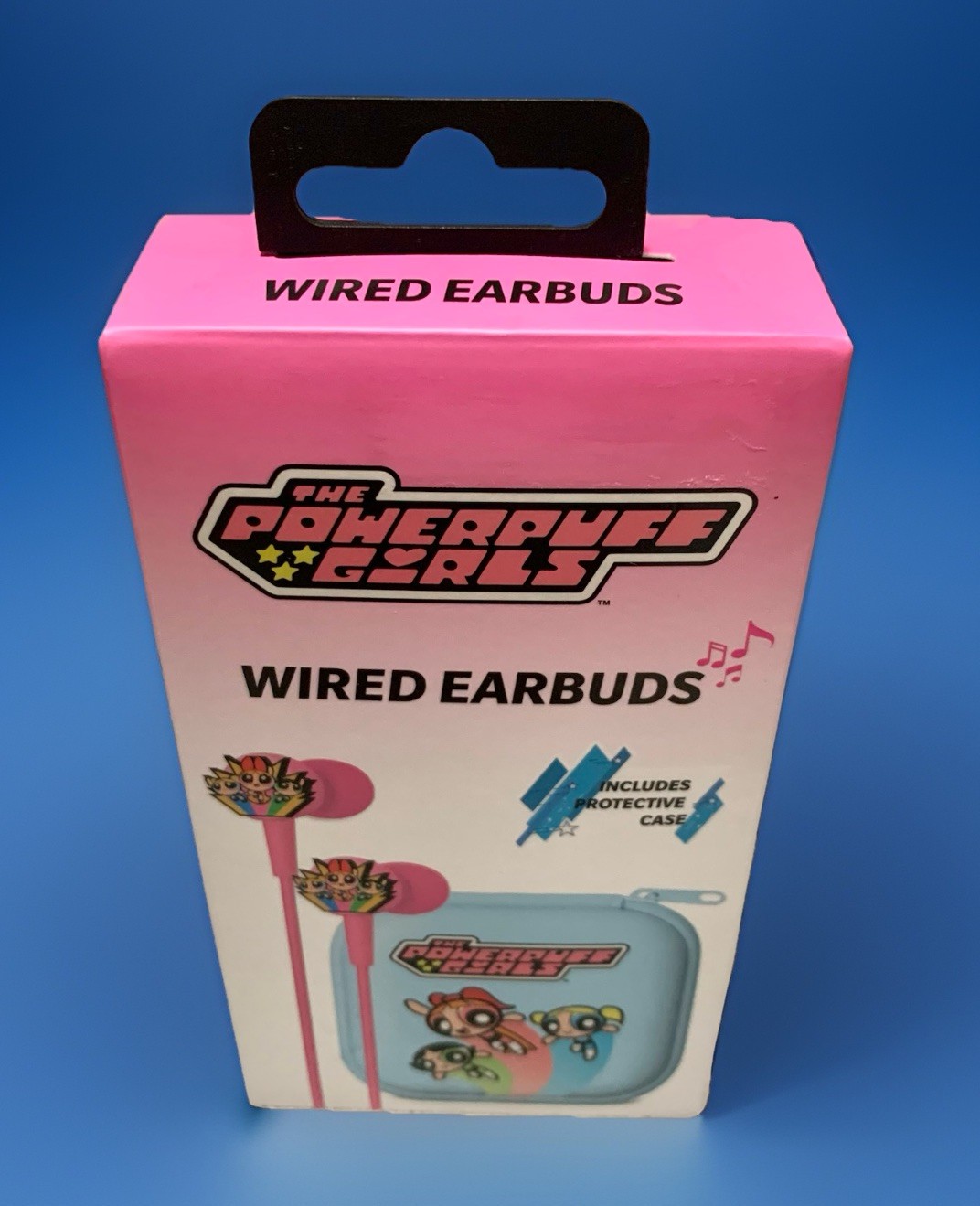 NEW The Powerpuff Girls Wired Earbuds Headphones & Protective Zippered Case