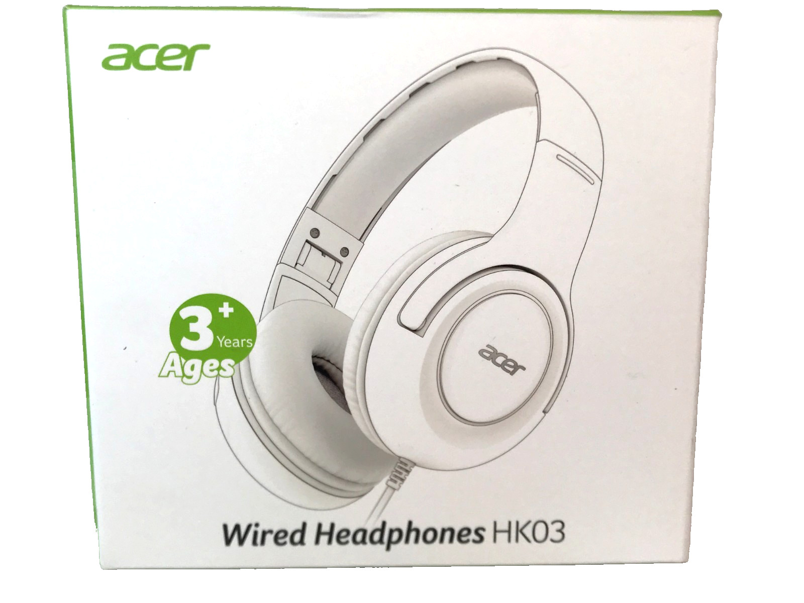 Acer HK03 Kids Wired Headphones On-Ear Headset 3.5mm Jack Foldable Purple Green