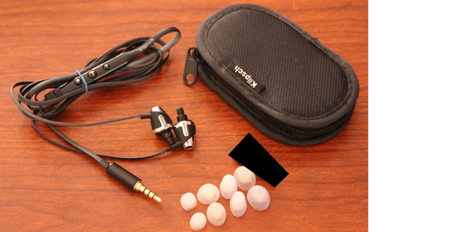 Authentic Klipsch Image S4i II 2 Flat Cable Black Headphones -Upgraded Plug