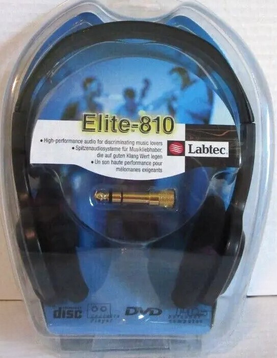 LOT OF 3 – Labtec Elite-820 High Performance Over-The-Ear Headphones
