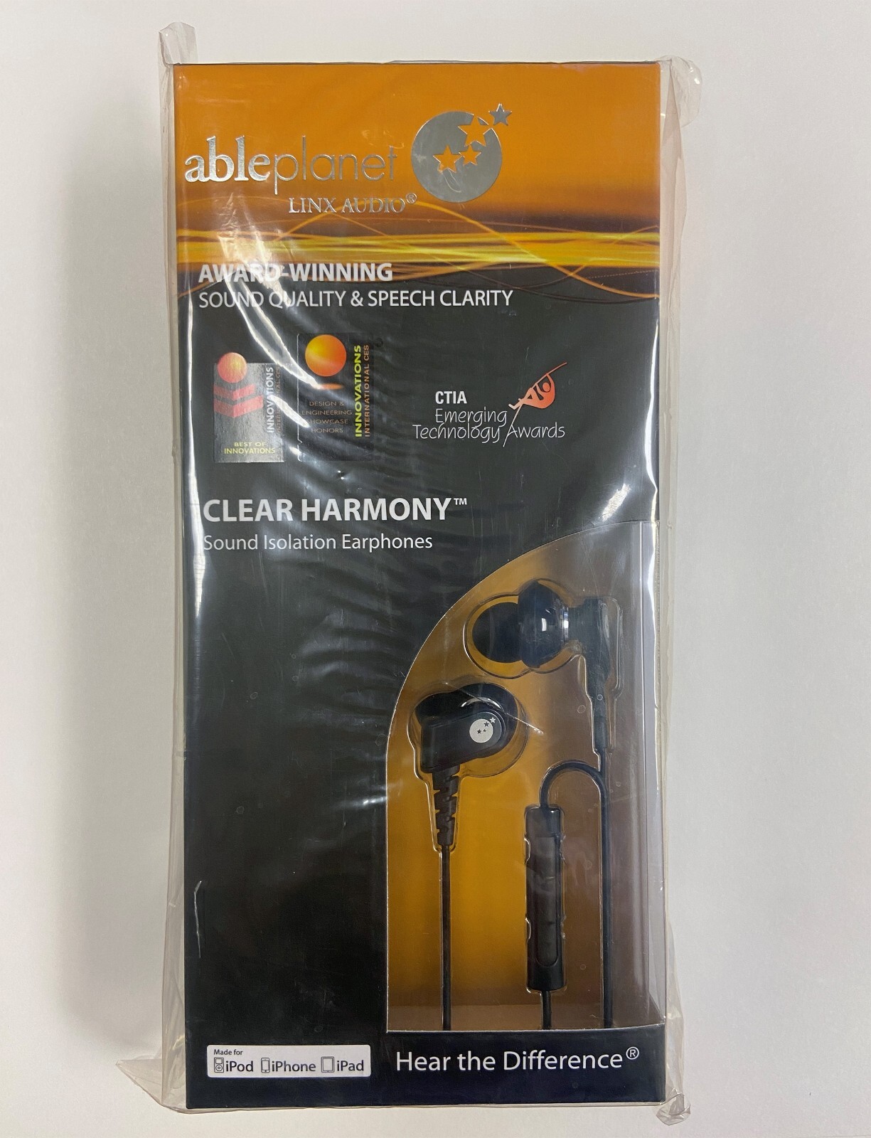 Able Planet Clear Harmony Sound Isolation Earphones Ear Buds – Made For Apple