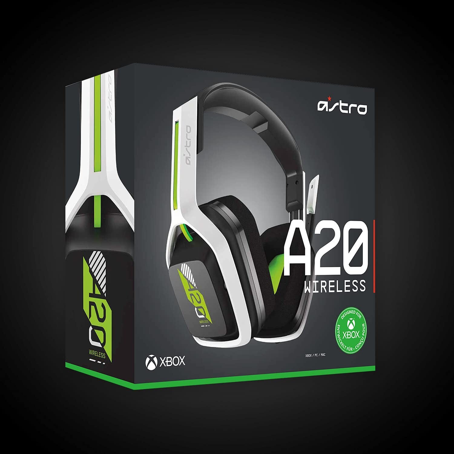 Astro Gaming A20 Gen 2 Wireless Gaming Headset – Xbox One, X|S, PC (White/Green)