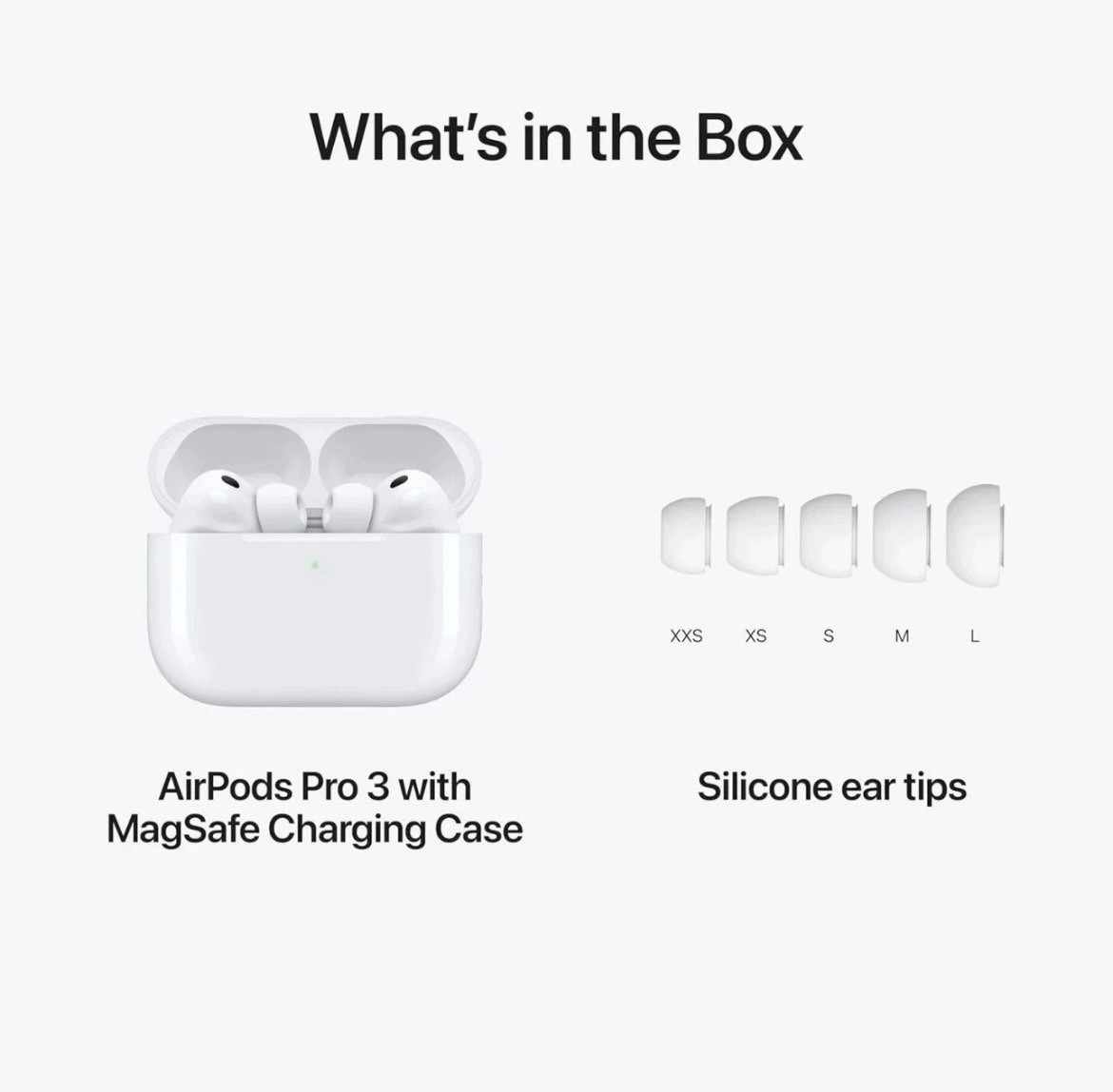 Apple AirPods Pro 3 In-Ear Bluetooth Earbuds ANC MagSafe Case White
