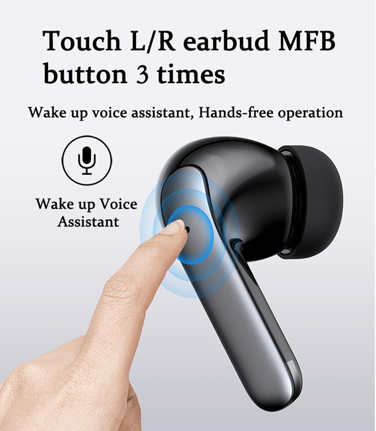 Bluetooth Headphones True Wireless Earbuds 60H Playback LED Power Display