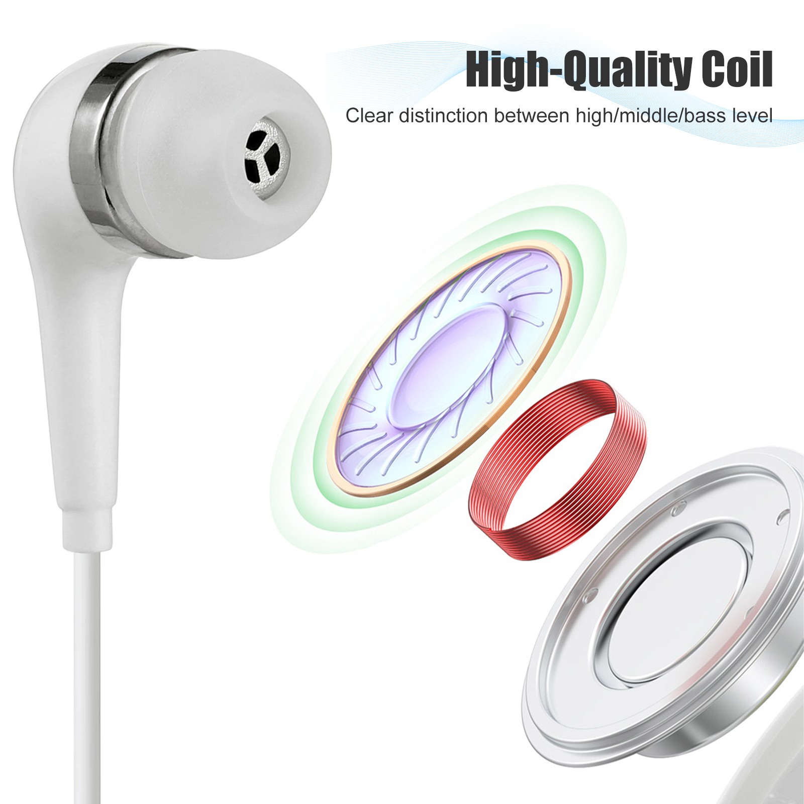 10 Pack Aux Earbuds Earphones 3.5mm Wired Headphones Noise Isolating Earphone