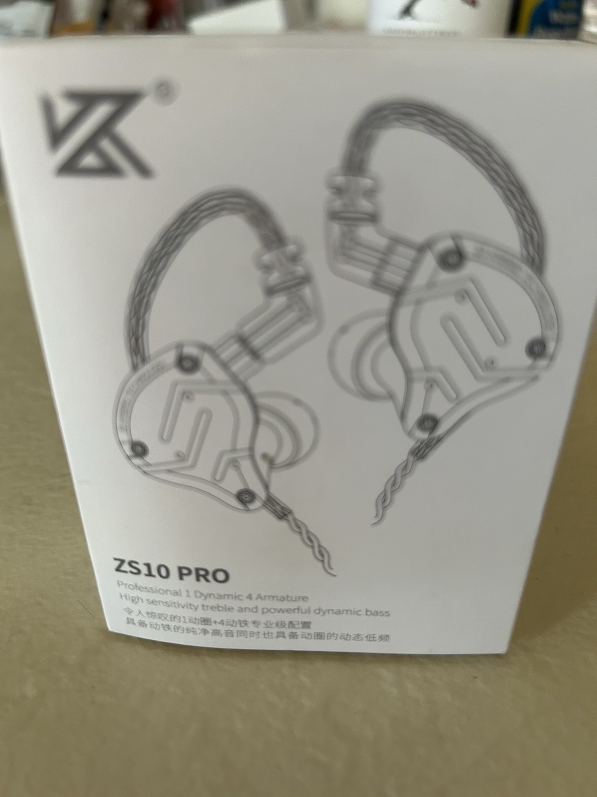 KZ ZS10 Pro, Linsoul 5 Driver in-Ear HiFi Earphones No Mic Black