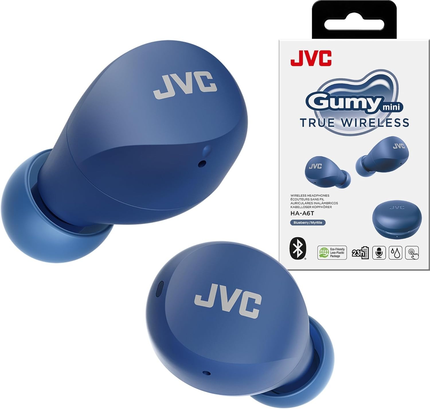 😍 JVC Gumy True Wireless Earbuds, Bluetooth 5.3 Charging Case, 24-Hr LOW PRICE