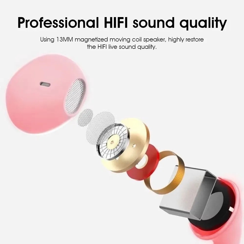 Headphones Wired Earphone White Headphones Earbuds 3.5mm Jack for Android iOS US
