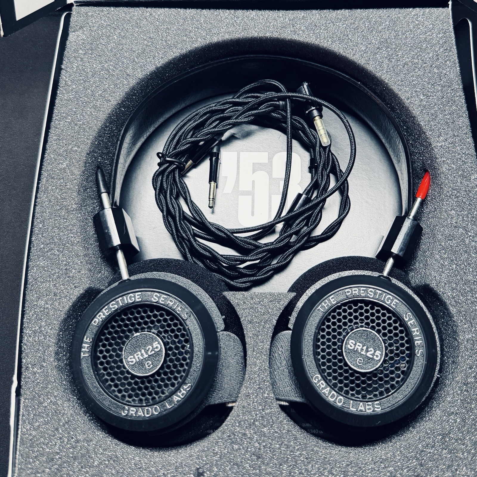 Grado SR125 Prestige Open-Back On-Ear Headphones with DETACHABLE WIRE MOD.