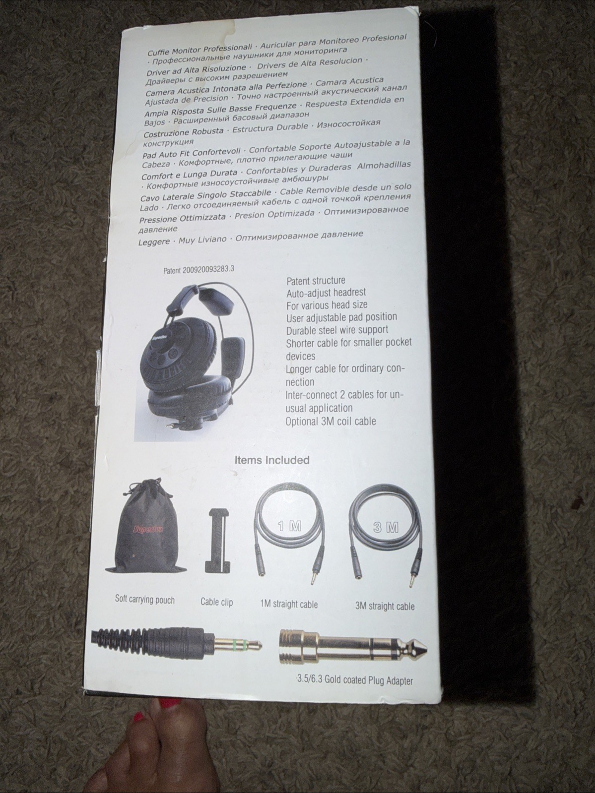 Superlux HD668B Dynamic Semi-Open Headphones W/box READ