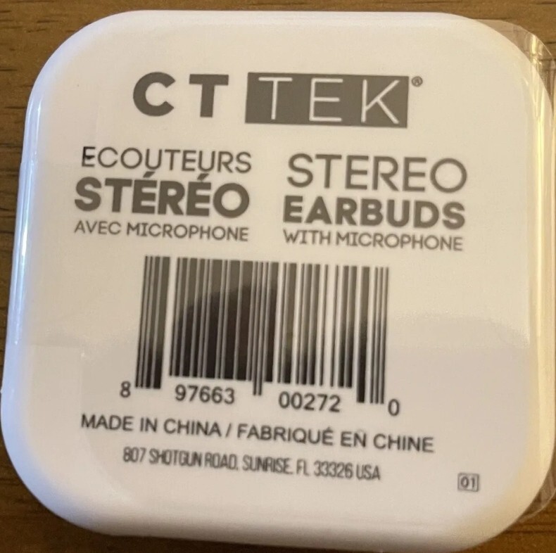 NEW Lot of 12 CT Tek CTTEKSTE Stereo Earphone with Microphone(10)