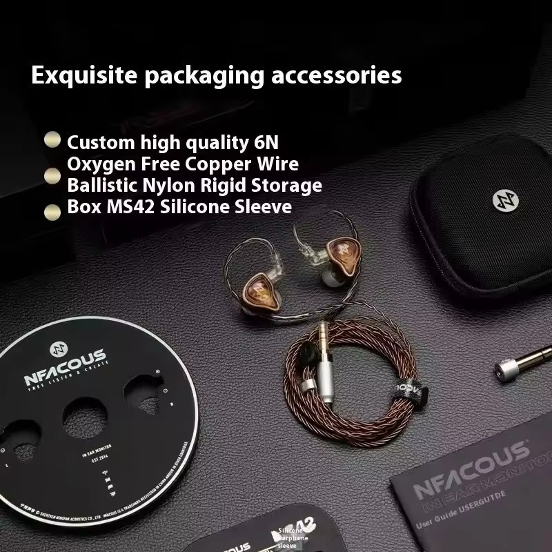 NFAudio NFACOUS NA20 Wired Headphones In Ear HiFi Earphone Dual Cavity Dynamic