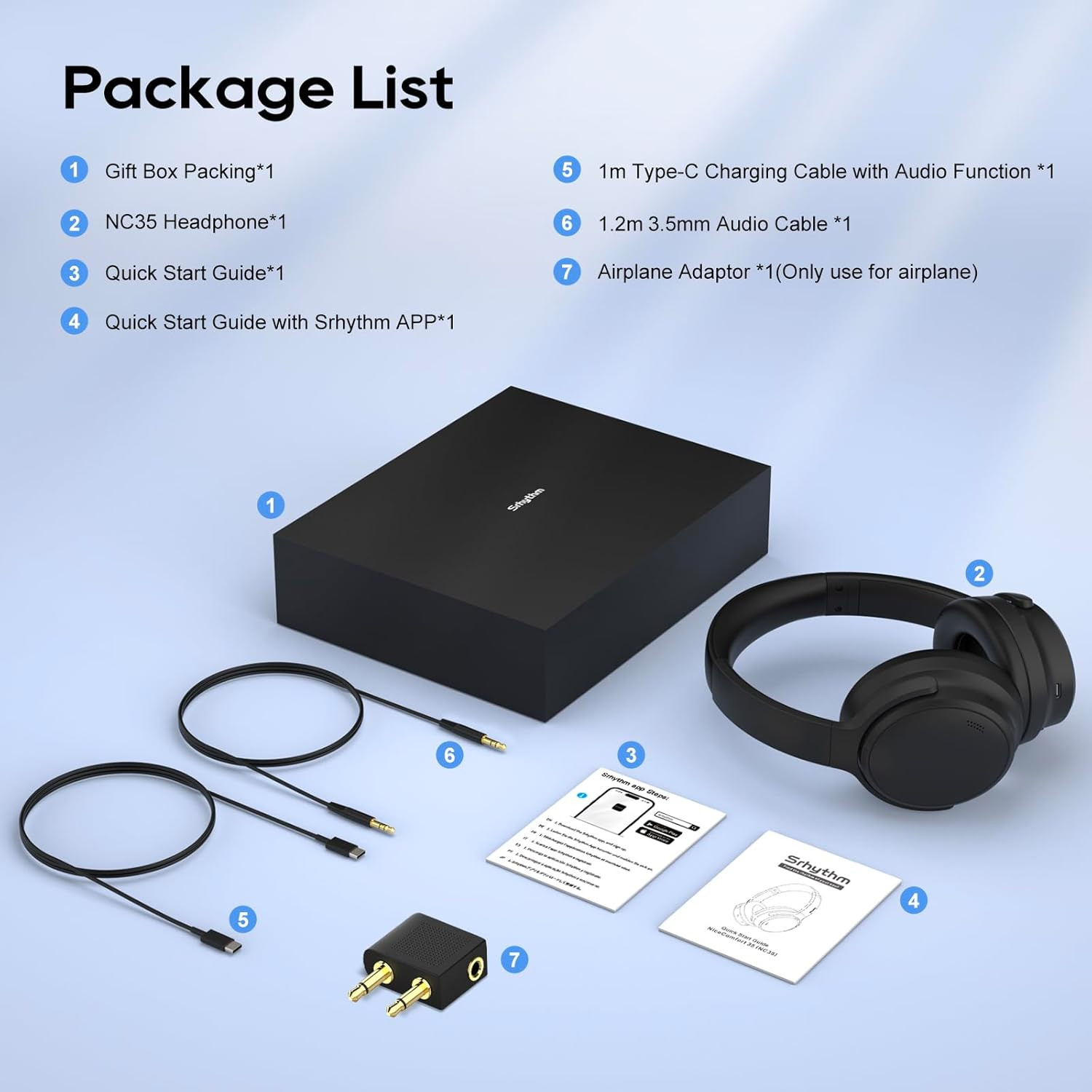 Nicecomfort 35 (2Nd Gen) Hybrid Noise Cancelling Headphones,Wireless Bluetooth 6
